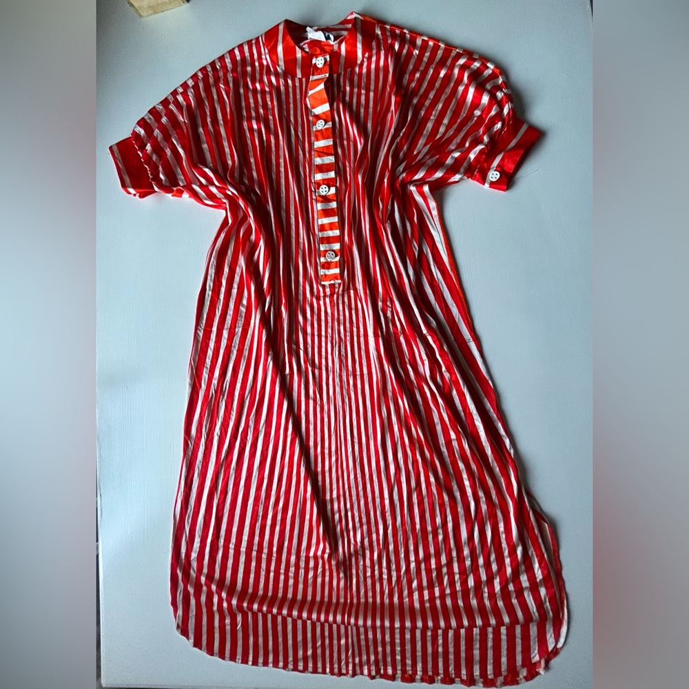 Loungewear By Tiffany: Vintage Kaftan/ Muumuu Striped  Size M